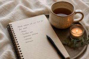 Stress reduzieren, Journaling, Entspannung